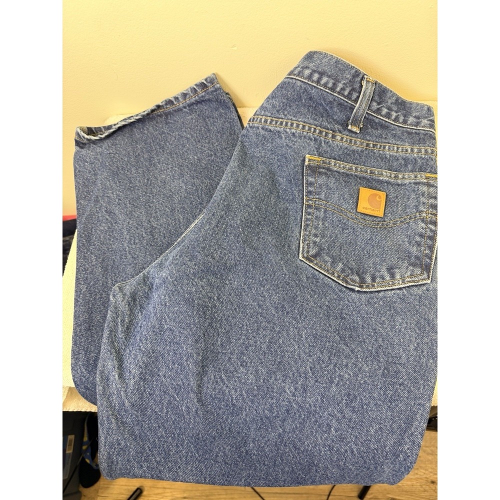 Vintage Carhartt Men's Jeans B480  Traditional Fit Denim Work Size 42X30 Baggy